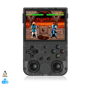 Console emulatore multipiattaforma RG353VS. Schermo IPS da 3,5"; sistema operativo Linux, quad-core da 1,8 GHz, WiFi, 128 GB. +23.000 giochi.