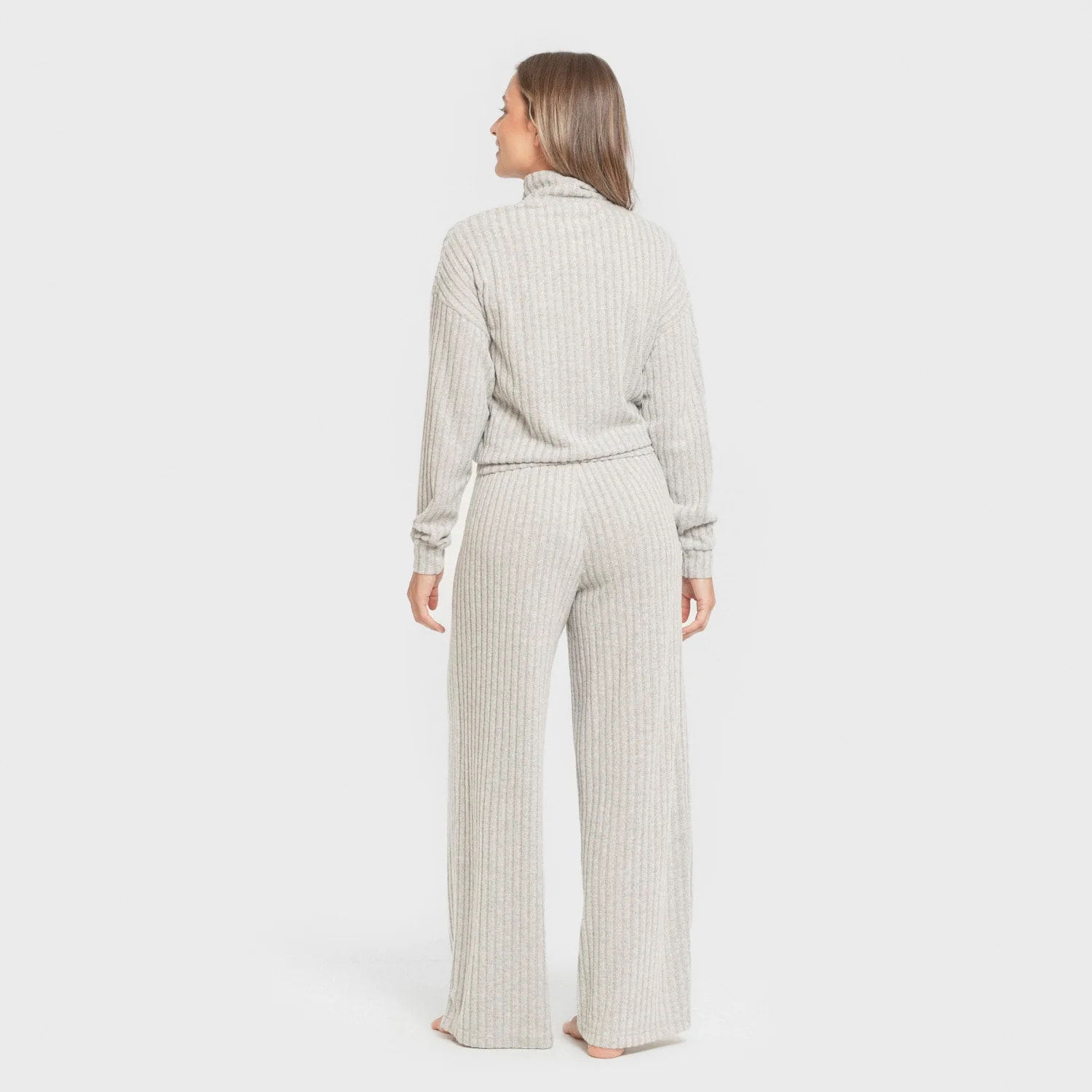 Pantalón largo ancho 4x2 canalé mujer