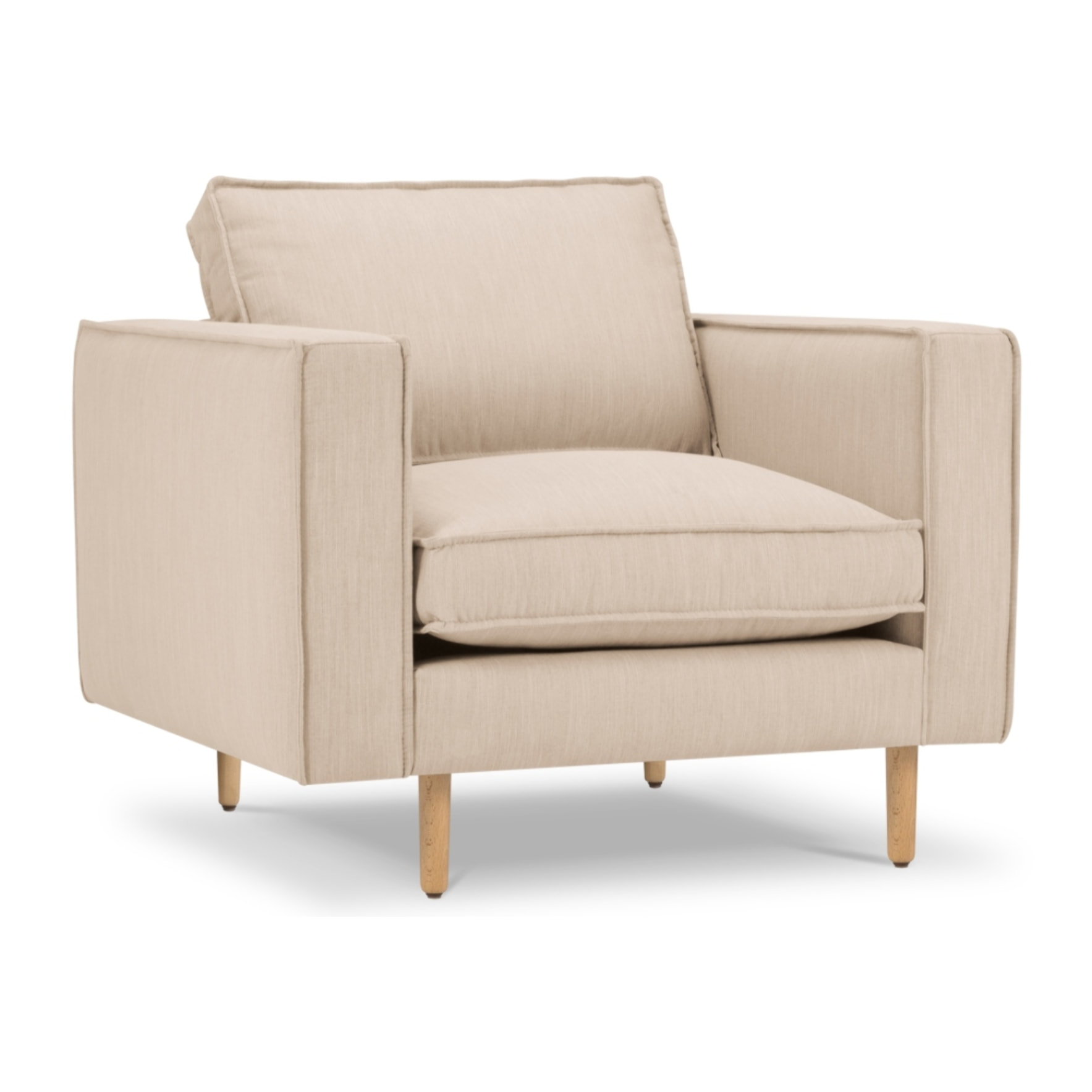 Fauteuil "Alexis" en tissu structurel beige