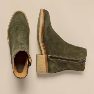 Botines con tacón N5940 SILK SUEDE FOREST / IRATI color Forest