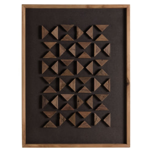 SANDY - Décoration murale 62x82cm motifs géométriques Pin recyclé