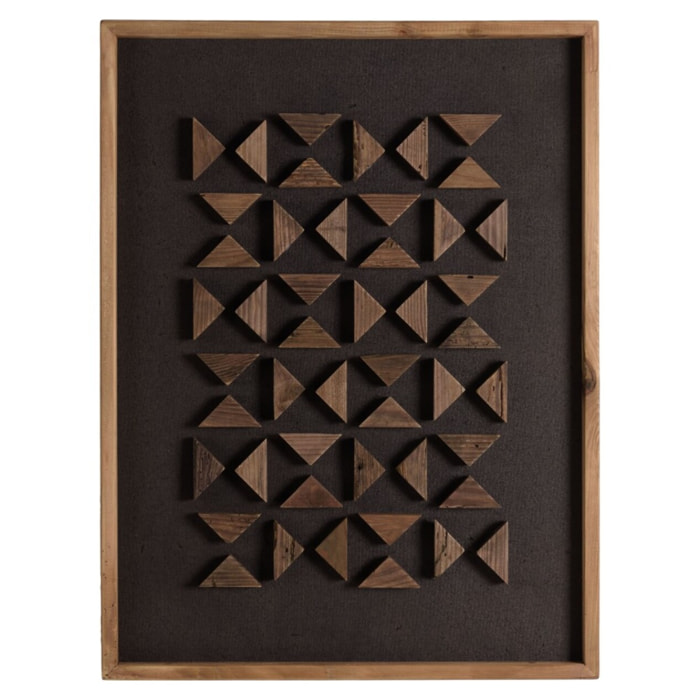 SANDY - Décoration murale 62x82cm motifs géométriques Pin recyclé