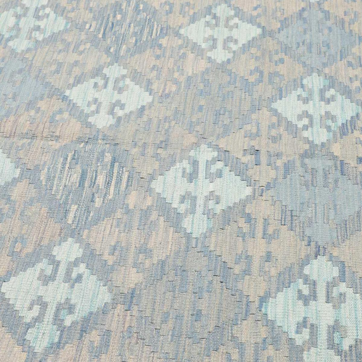 Tapis kilim au motif géométrique, tissé plat en laine, ZANURIL