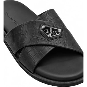 PHILIPP PLEIN Sandali piatti COCCO