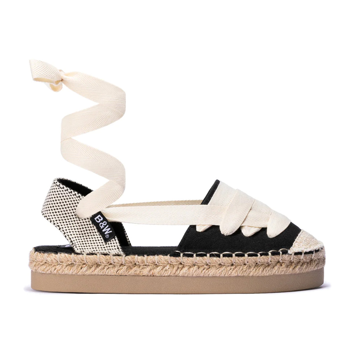 B&W Break&Walk - Sandali estivi in juta con zeppa per donna e bambina