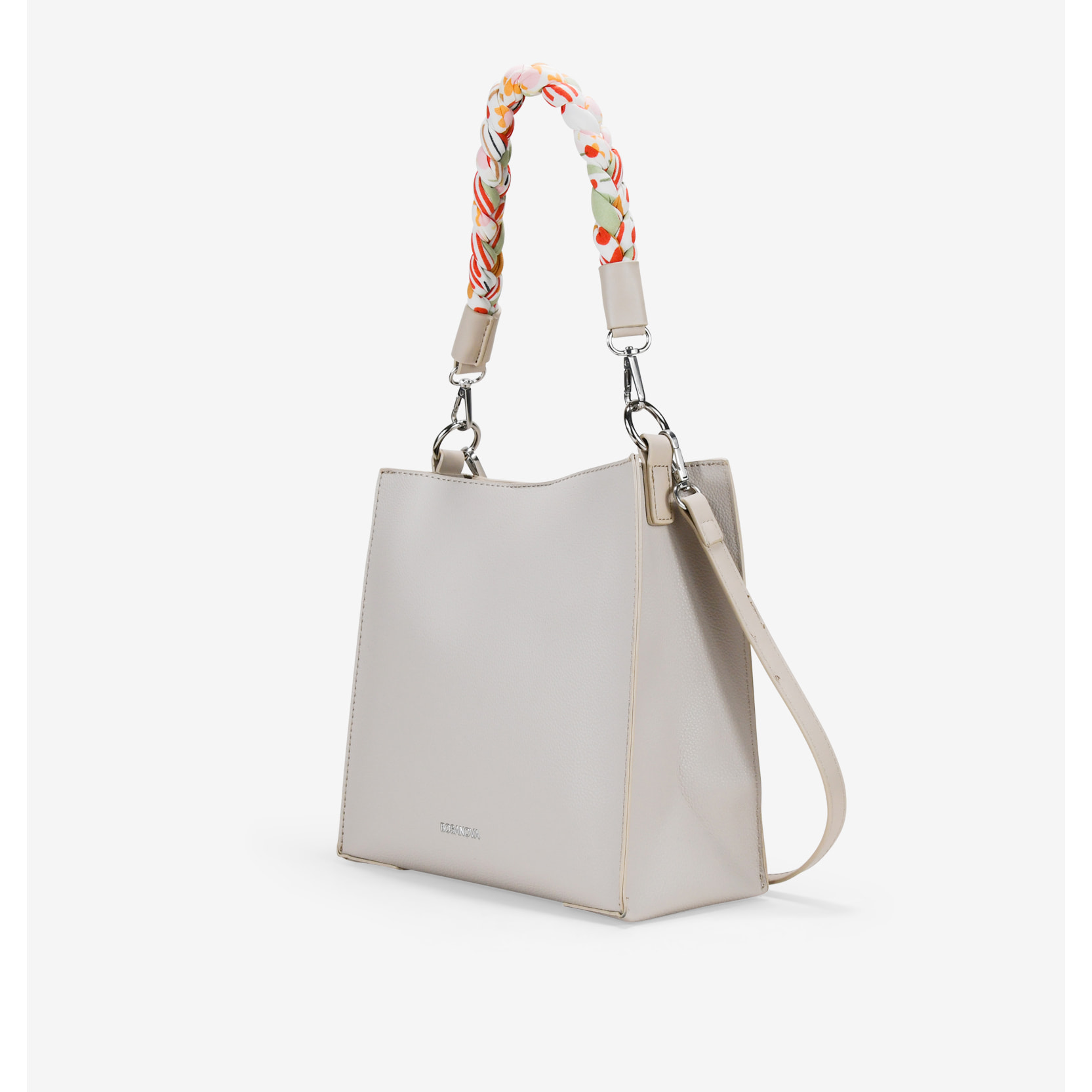 Bolso cuadrado piedra con asa de pañuelo