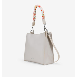 Bolso cuadrado piedra con asa de pañuelo