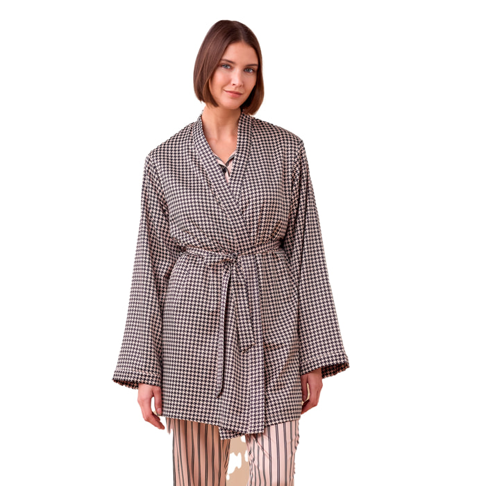 Vestaglia donna in raso articolo poule. Noidinotte