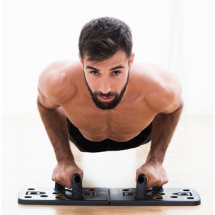 Tabla de Flexiones Push-Up con Bandas de Resistencia y Guía de Ejercicios Pulsher InnovaGoods