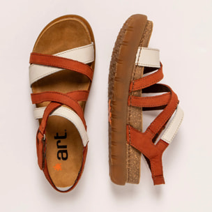 Sandalias 1714 MULTI D.ORANGE-CREAM /RHODES color D.orange-cream