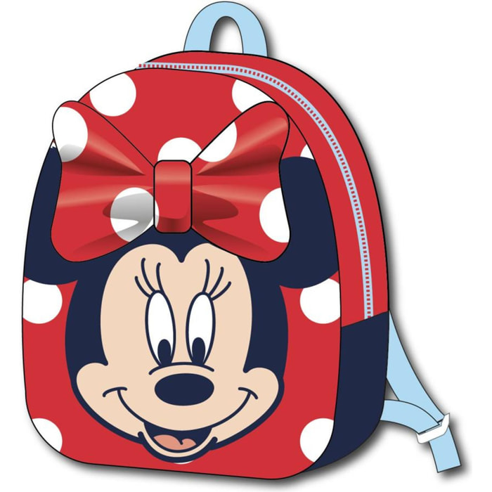 Mochila Guarderia De Peluche Minnie 18.0 X 22.0 X 8.0 Cm