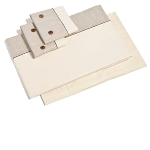 Completo letto Naturale IPERSAN Puro Cotone Spigato
