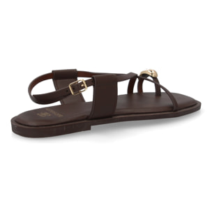 Sandalias Planas de Mujer, Diseño Comodo y Elegante con Cierre de Hebilla Ajustable