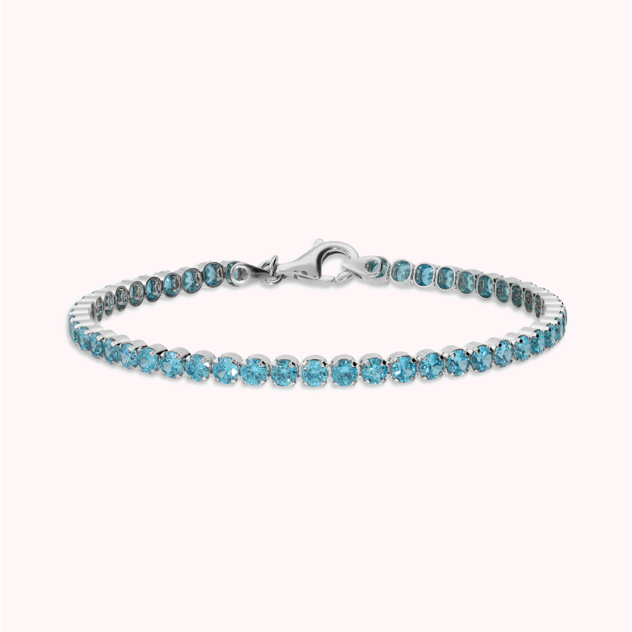 Bracciale Tennis in Argento 925 con Cubic Zirconia Blu