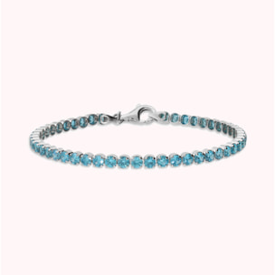Bracciale Tennis in Argento 925 con Cubic Zirconia Blu