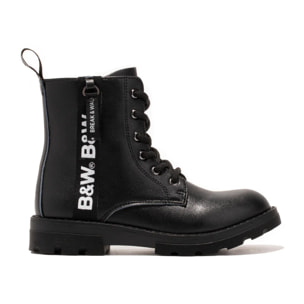 Botas de Niña Militares Logo Negro B&W