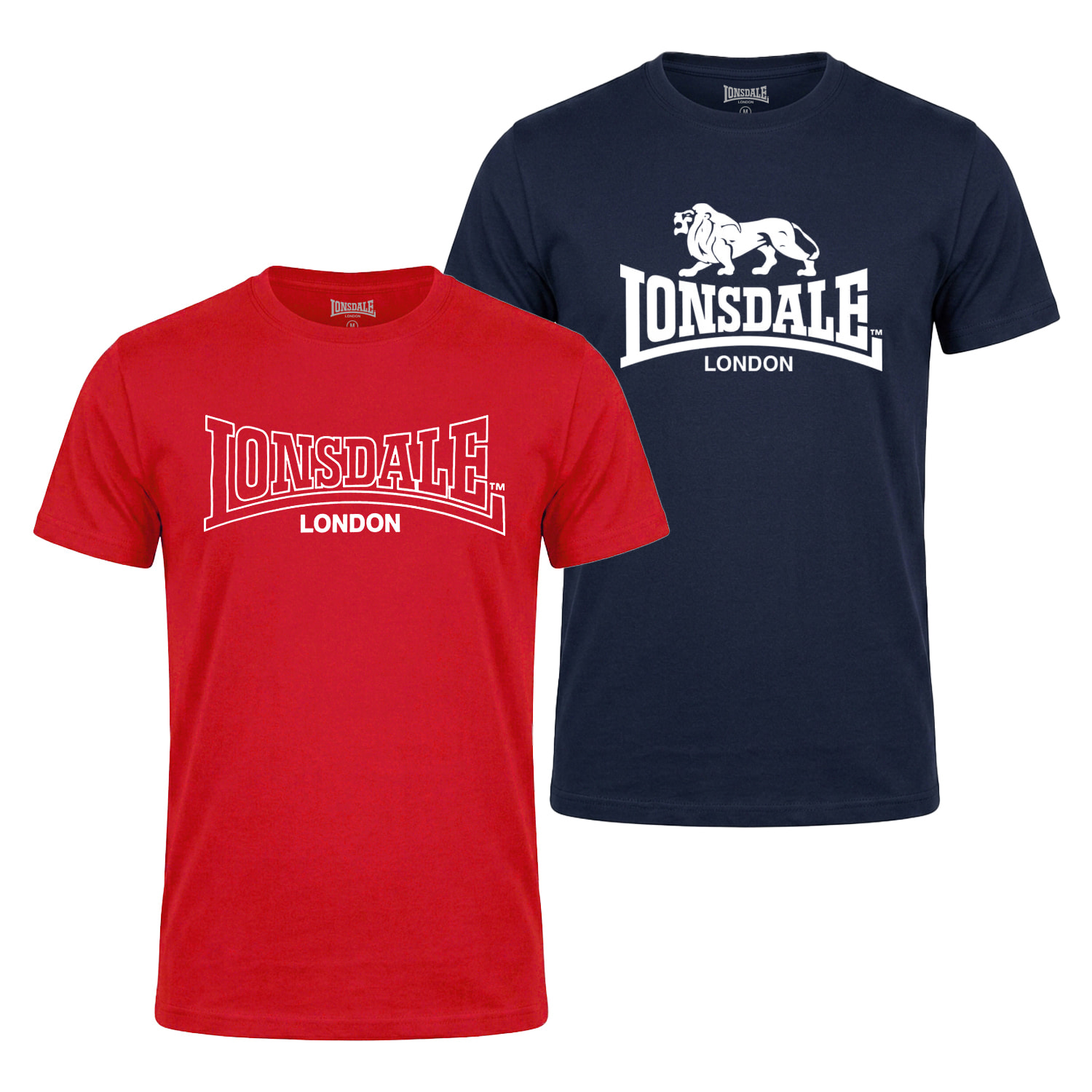 Bi-Pack T-Shirt Cotone LONSDALE Manica Corta Uomo - Art.26084