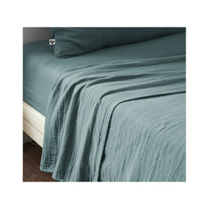 Drap housse 90x190 en gaze de coton bonnet 30 cm - GAIA