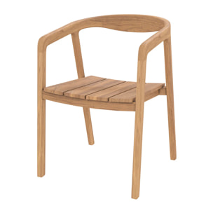 Chaise de jardin en bois de teck massif - Kora