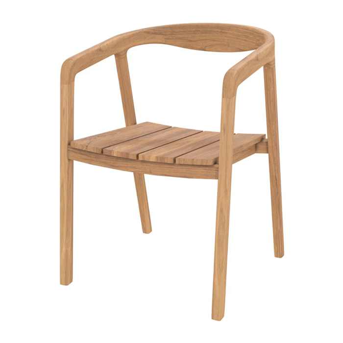 Chaise de jardin en bois de teck massif - Kora