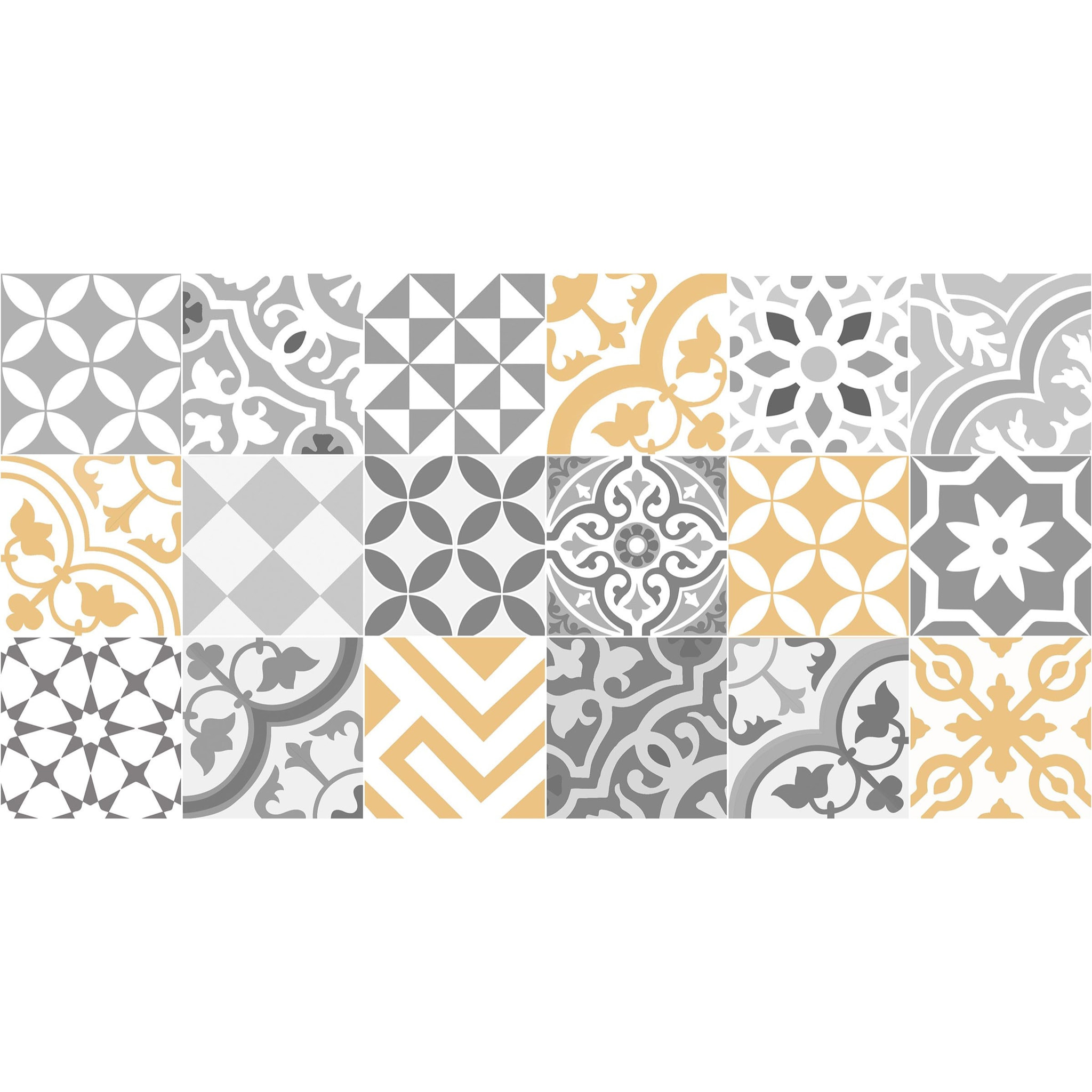 Alfombras vinílicas de Ceramiko - Collage con Amarillo