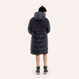 Chaqueta MUNICH mujer puffer wind de poliéster-nylon negra