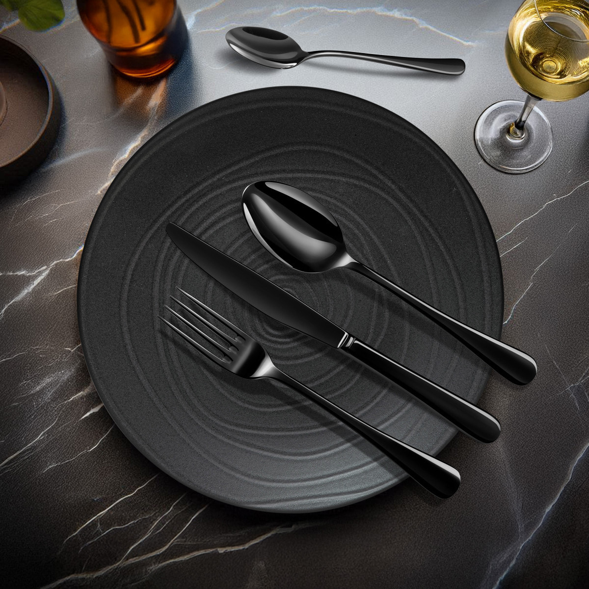 Clipper Noir - Ménagère 24 pièces