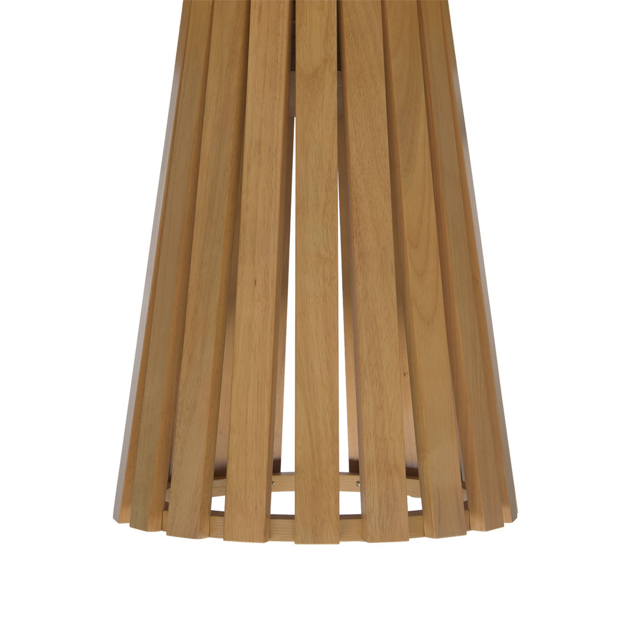 Table à manger ronde bois d'hévéa placage chêne 4 places ANGÈLE