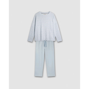 Pijama largo secret sereno celeste