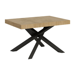 Table extensible 90x130/390 cm Volantis Chêne Nature cadre Anthracite