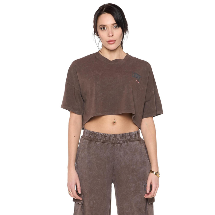 T-shirt da donna con collo a dolcevite a manica lunga in costina 'Pearl'