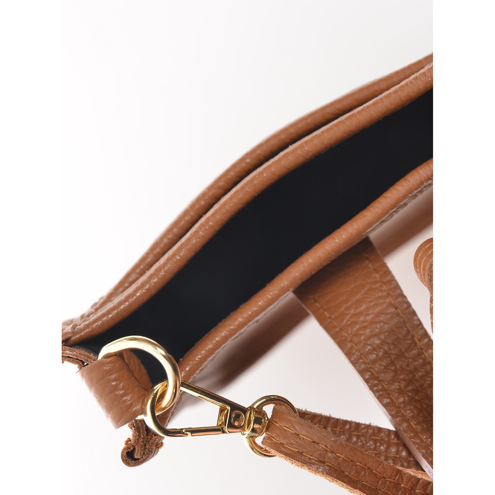 Borsa a spalla Anna Luchini Cammello