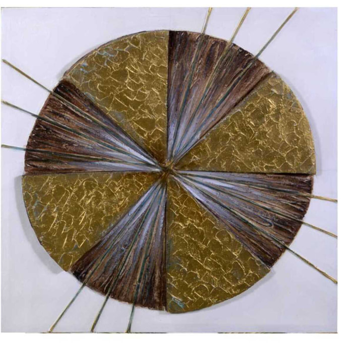 Quadro in legno oro quadrato cm80x3x80