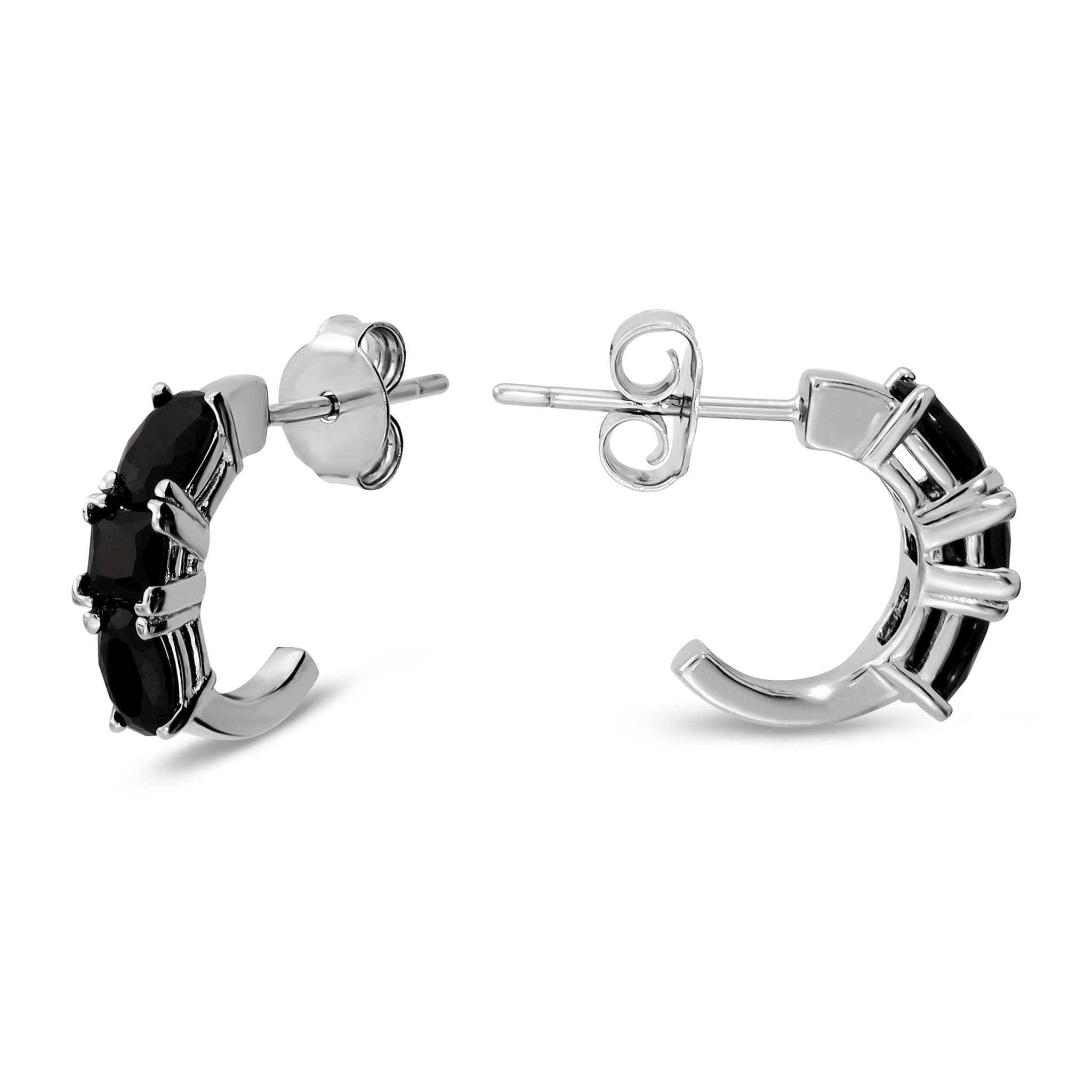 Orecchini in Argento 925 con Spinelli Neri