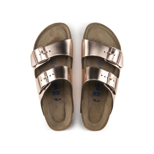 Ciabatte Birkenstock Arizona Sfb Lena Metallic Copper Viola