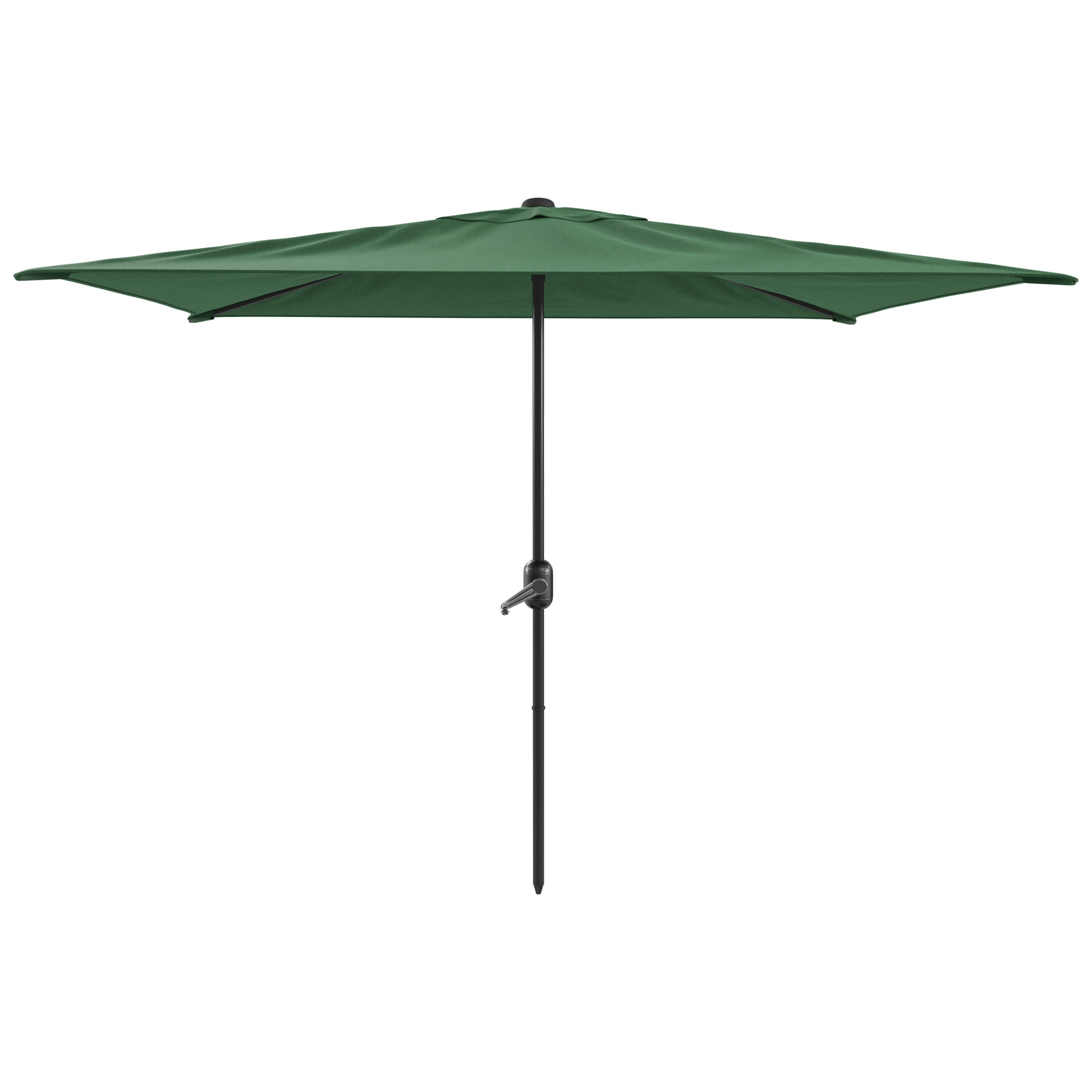 Ombrellone Rettangolare 3x2 M Da Giardino Parasole Per Balcone Con Air Vent Apertura A Manovella Anti UV Idrorepellente Mare Spiaggia Piscina Verde