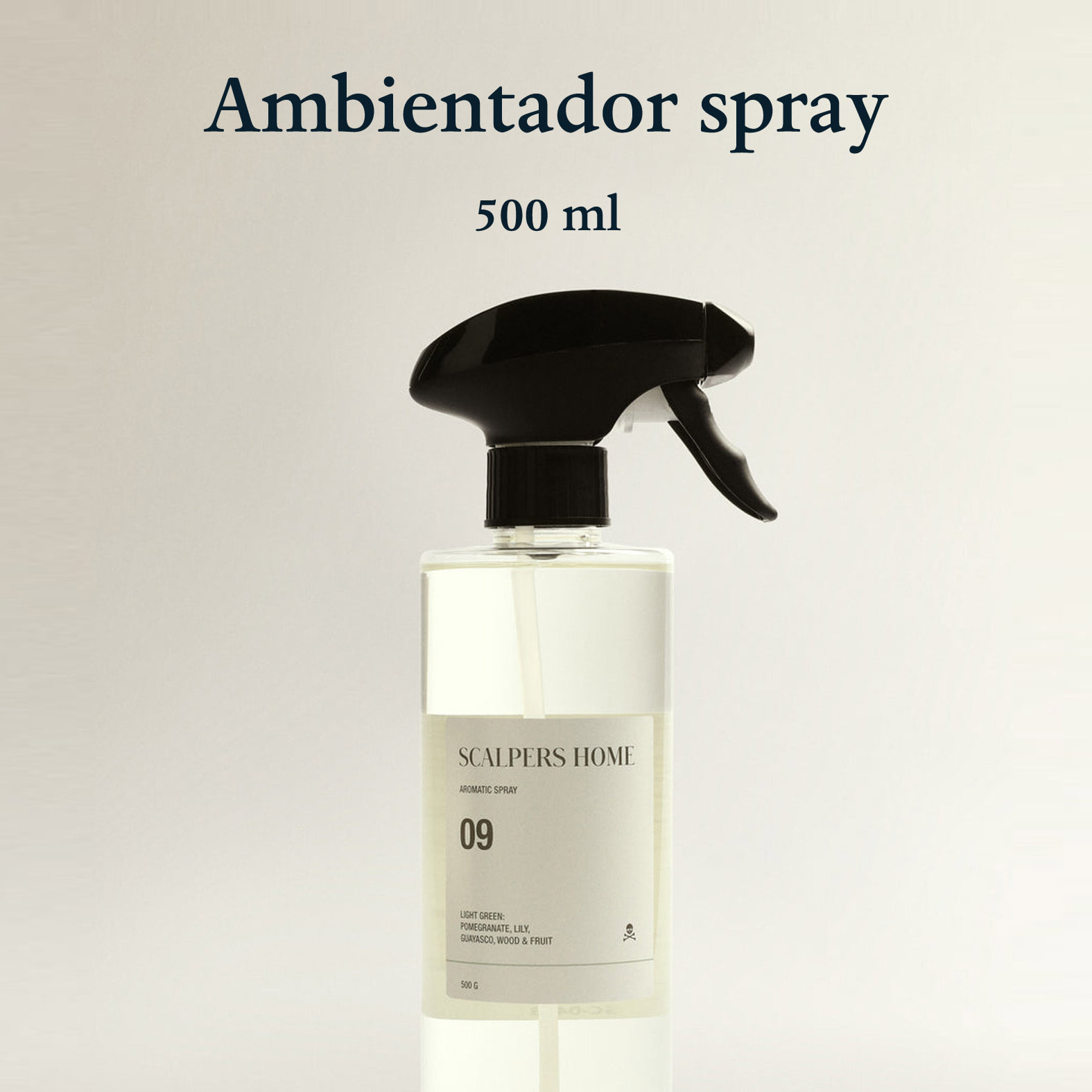 Difusor spray de 500ml aroma light green scalpers