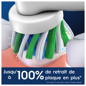 Oral-B Pro Series 1 - Noire - Brosse À Dents Électrique + 3 brossettes cross action