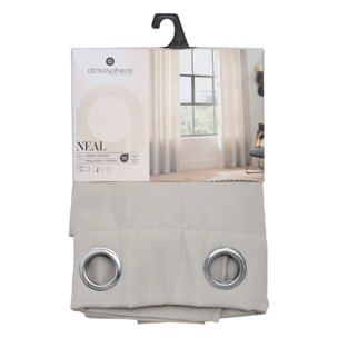 Rideau isolant Neal beige lin 140x260cm