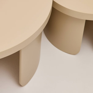 Set de 2 tables basses gigognes rondes   LUMA
