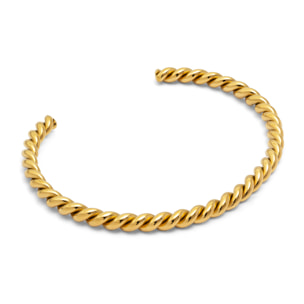 Brazalete Tressia Acero Baño Oro