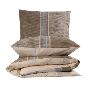 Housse de couette + taie(s) oreiller "Suvari" 100% coton imprimé.
