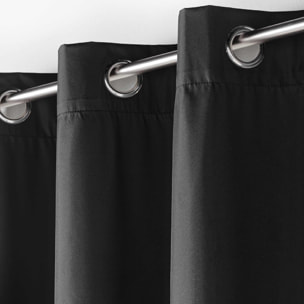 Rideau à Oeillets Icemount Thermique Uni - Noir