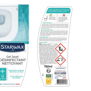 Pack de 4 - Starwax - Desinfectant Gel Javel Wc 750Ml