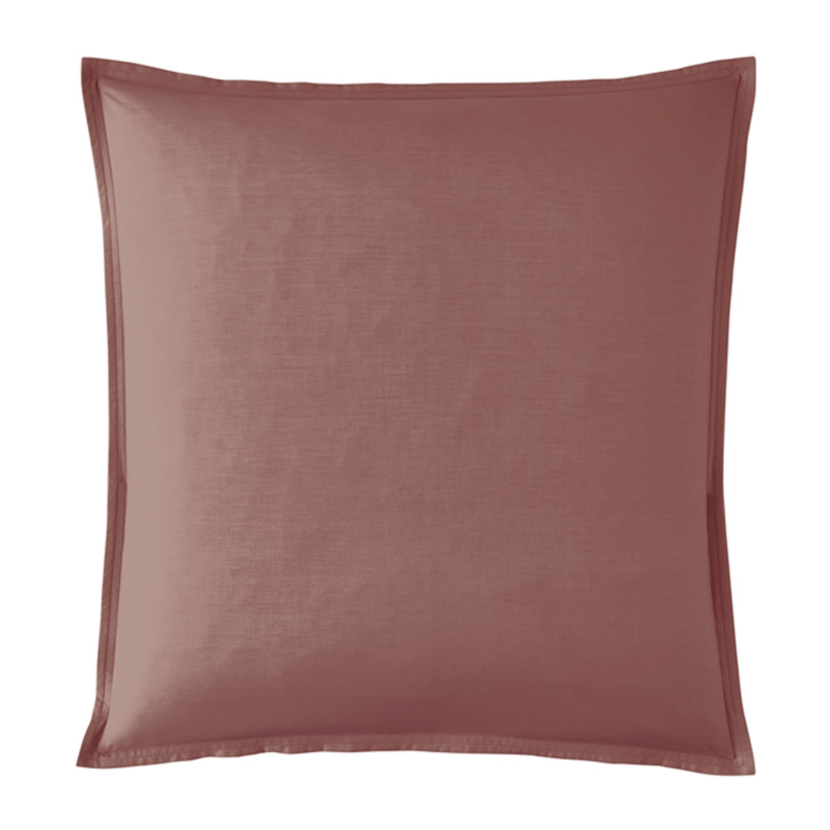 Taie d'oreiller unie en percale de coton, PREMIÈRE, Bois de rose