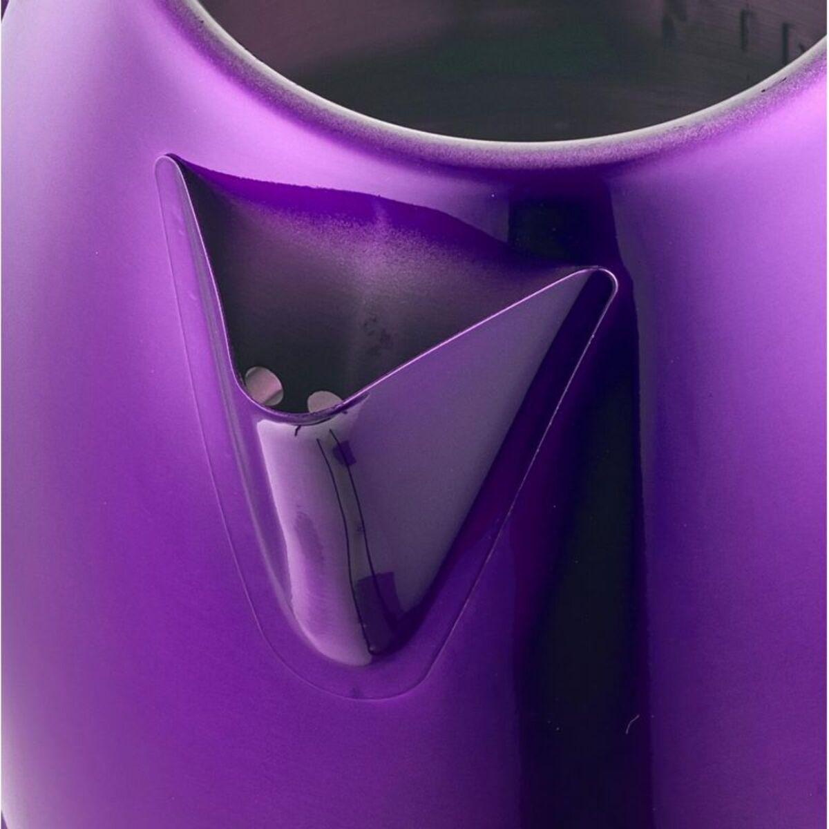 Bouilloire électrique 1.8L inox sans fil Violet Herzberg HG5011-PUR