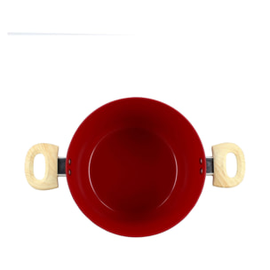 Faitout en revêtement céramique 24cm rouge - tous feux COLORAMA