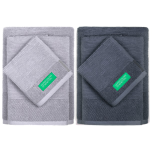Pack 6 toallas de baño gris, United colors of Benetton