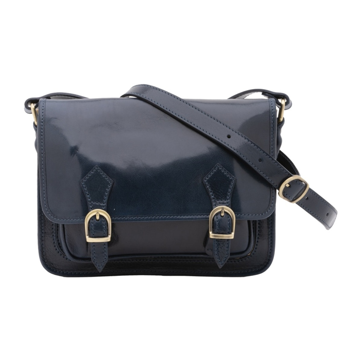 Borsa a tracolla da donna - Modello False - 100% vera pelle - 27.5 x 22.0 x 12.0 cm