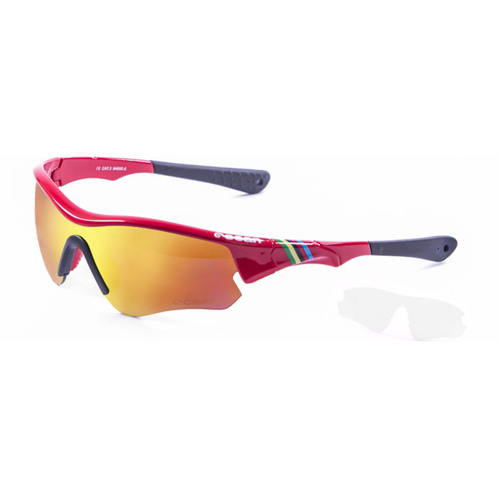 Gafas de ciclismo OCEAN IRON - Rojo brillante / Revo roja